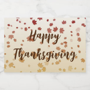 Thanksgiving Maple-Löv Spritflaskor Etikett