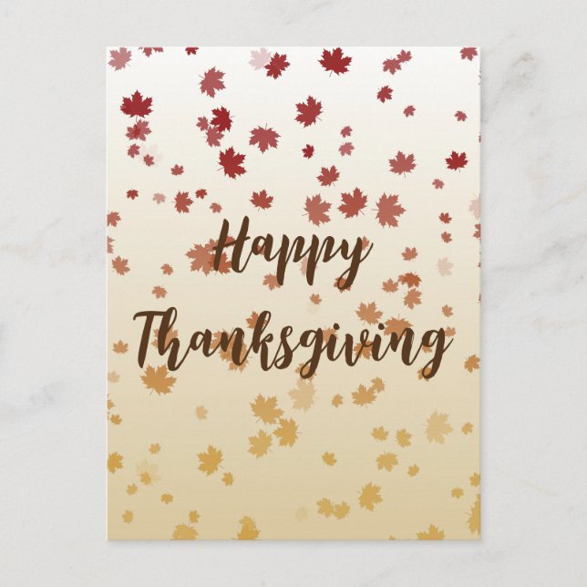 Thanksgiving Maple-Löv Vykort (Framsida)