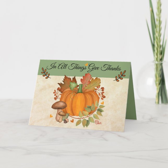 Thanksgiving-mappat gratulationskort kort (Framsida)