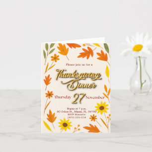 Thanksgiving-mappat gratulationskort kort