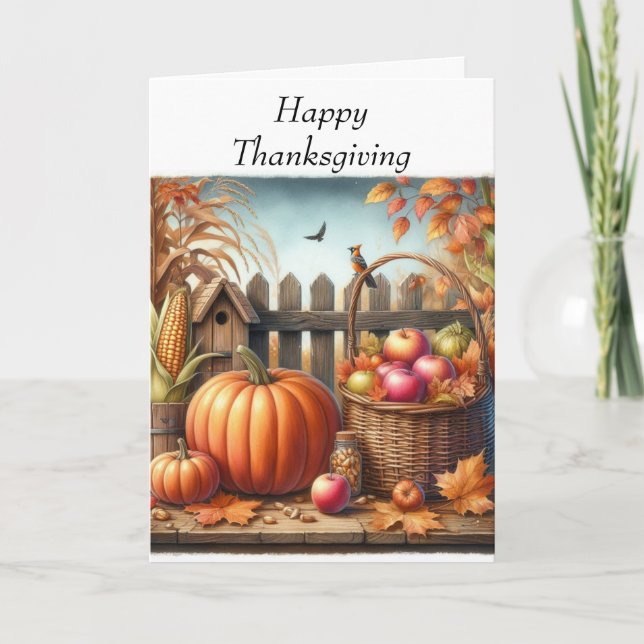 Thanksgiving-mappat Helgdag-kort Helgkort (Framsida)