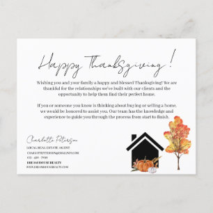 Thanksgiving Marknadsföring Real Gods Realtor Helg Vykort