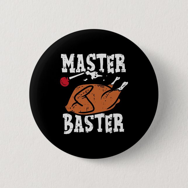 Thanksgiving Master Baster Roligt Turkiet Day Fall Knapp (Framsida)