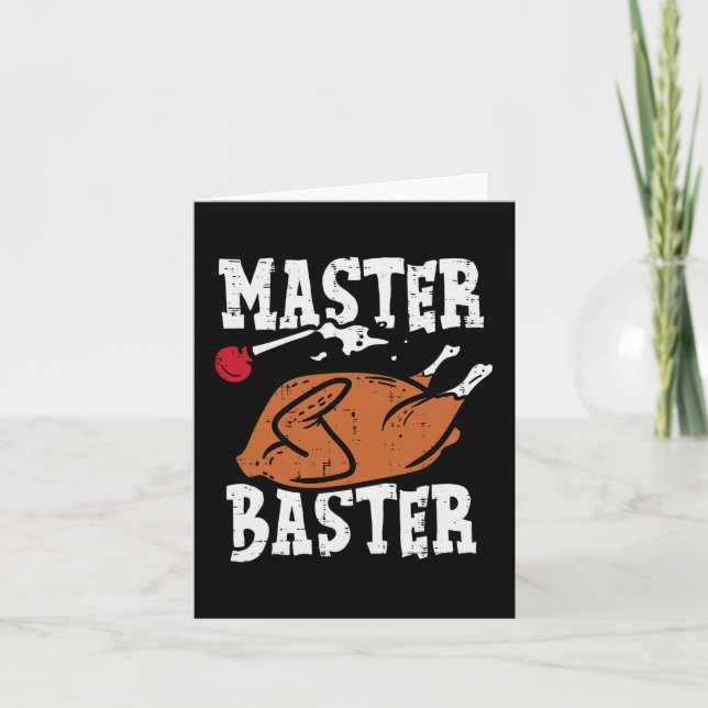 Thanksgiving Master Baster Roligt Turkiet Day Fall Kort (Framsida)