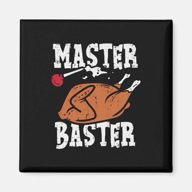 Thanksgiving Master Baster Roligt Turkiet Day Fall Magnet (Framsidan)