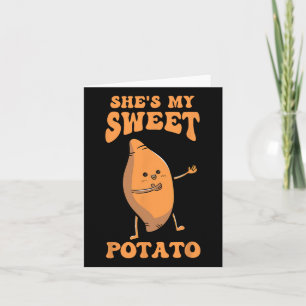 Thanksgiving matchande par Hon är min sötpotatis Kort