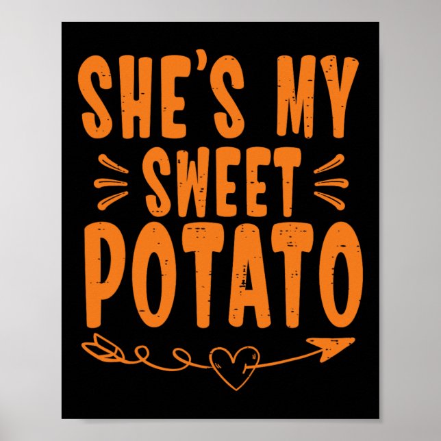 Thanksgiving matchande par Hon är min sötpotatis Poster (Framsidan)
