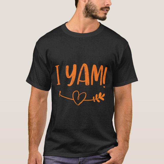 Thanksgiving matchande par Hon är min sötpotatis T Shirt (Framsida)