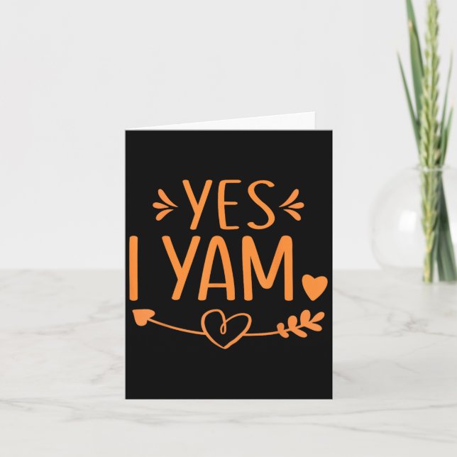 Thanksgiving Matching Couples Outfit Sweet Tato Ye Kort (Framsida)