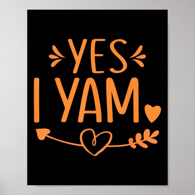 Thanksgiving Matching Couples Outfit Sweet Tato Ye Poster (Framsidan)