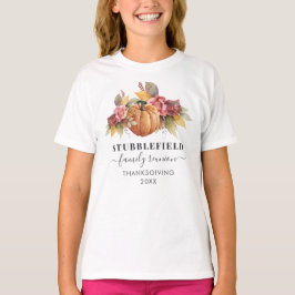 Thanksgiving Matching Family Reunion Pumpkin Fall T Shirt