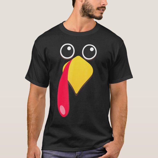 Thanksgiving Matchningsfamilj för Turkiets Ansikte T Shirt (Framsida)