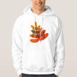 Thanksgiving med fallande Löv Hoodie