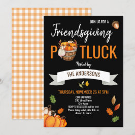 Thanksgiving med Friends Potluck-inbjudan Inbjudningar