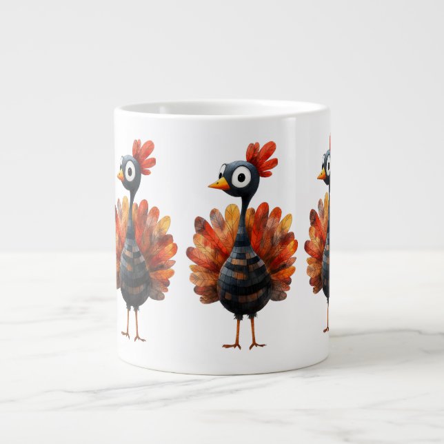 Thanksgiving med kalkon jumbo mugg (Framsidan)