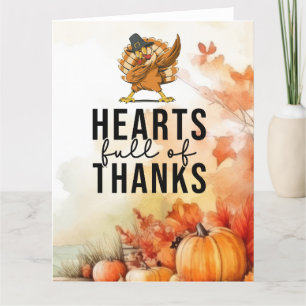 Thanksgiving med kalkon tack kort