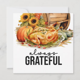 Thanksgiving med kalkon tack kort
