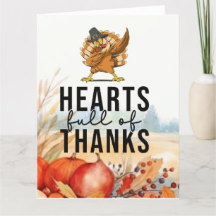Thanksgiving med kalkon tack kort