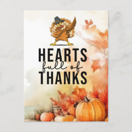 Thanksgiving med kalkon vykort