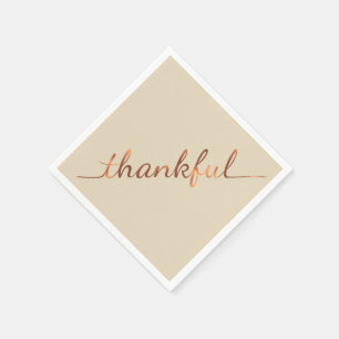 Thanksgiving med kopparutseende - pappra servetter