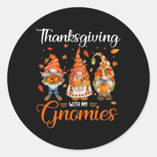 Thanksgiving med min nomies från hösten L Runt Klistermärke