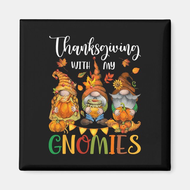Thanksgiving med mina domäner sjunker höstgrader magnet (Framsidan)