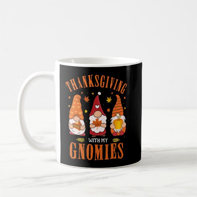 Thanksgiving med mina domäner sjunker höstvikter kaffemugg (Vänster)