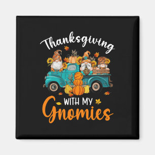 Thanksgiving med mina Gnomes-vänner Lycklig Magnet