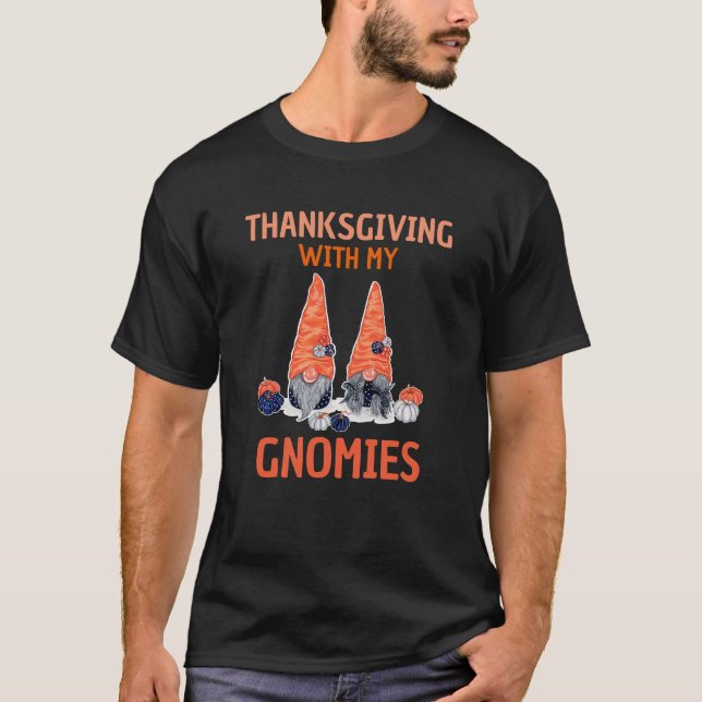 thanksgiving med mina gnomier t shirt (Framsida)