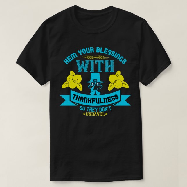 Thanksgiving med tacksamhet.. t shirt (Design framsida)