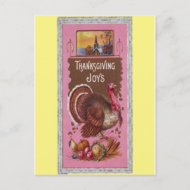 Thanksgiving med Turkiet 1917 Vykort (Framsida)