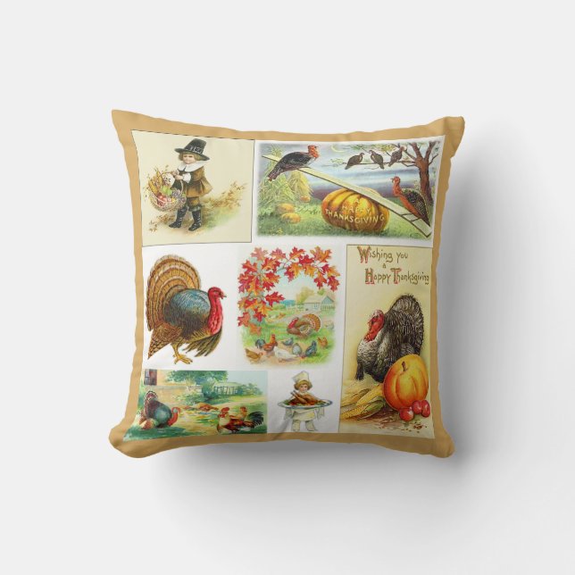 Thanksgiving Medley Vintage Pillows Kudde (Framsida)