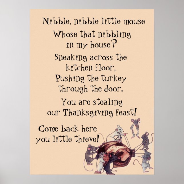 THANKSGIVING MICE STEAL DIKT POSTER (Framsidan)