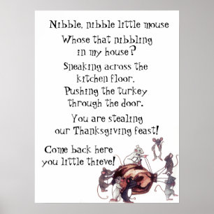 THANKSGIVING MICE STEAL DIKT POSTER