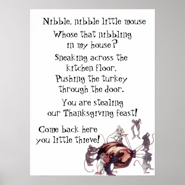THANKSGIVING MICE STEAL DIKT POSTER (Framsidan)