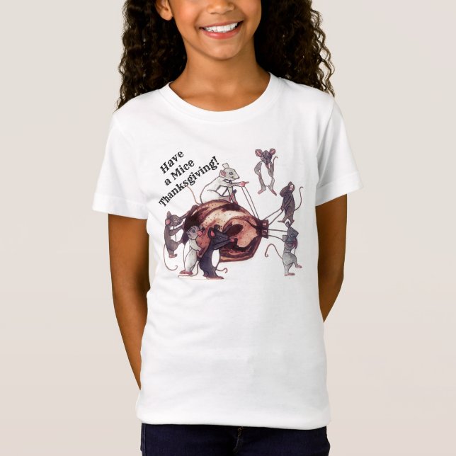 THANKSGIVING MICE STEAL TURKIET T SHIRT (Framsida)
