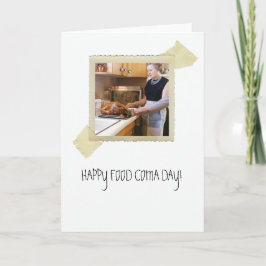 Thanksgiving Middag Food Coma Humor Helgkort