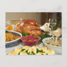 Thanksgiving Middag Helg Vykort