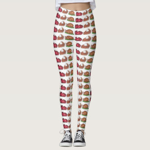 Thanksgiving Middag i Turkiet Cranberry Paj Foodie Leggings