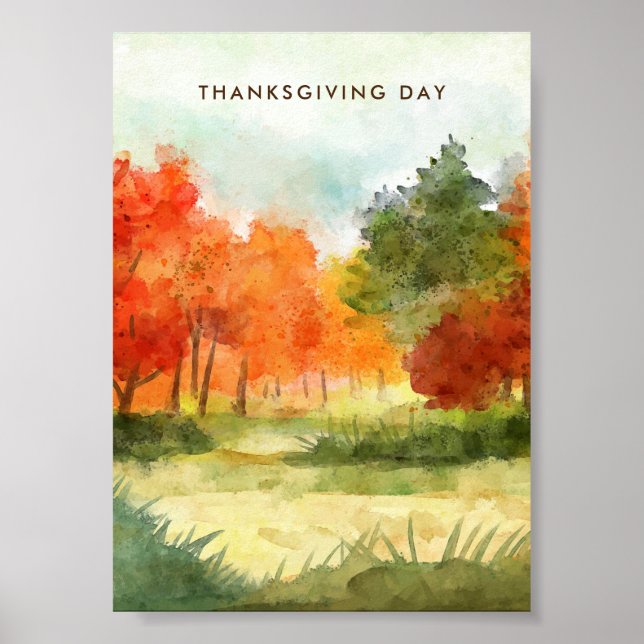 Thanksgiving Middag Inbjudan Boho Theme Poster (Framsidan)