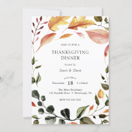 Thanksgiving middag inbjudningar