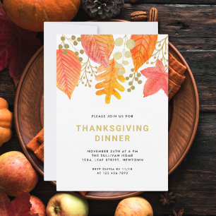 Thanksgiving Middag Inbjudningar