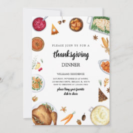 Thanksgiving Middag Inbjudningar
