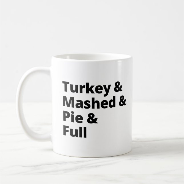 Thanksgiving Middag, matarmatur Kaffemugg (Vänster)