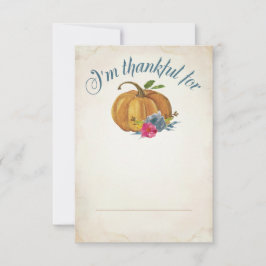 Thanksgiving Middag monteringskort Inbjudningar
