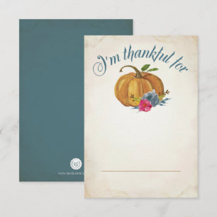 Thanksgiving Middag monteringskort Inbjudningar