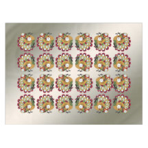 Thanksgiving Middag Party Färgfull Blommigt Turkie