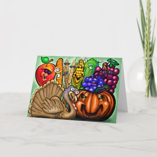 Thanksgiving Middag Party Kort (Framsida)