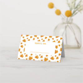 Thanksgiving Middag tacksam för Höst löv Placeringskort