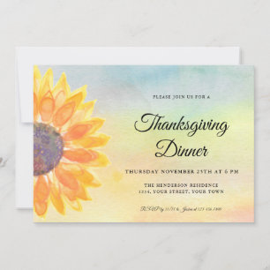 Thanksgiving Middagsolros Inbjudningar